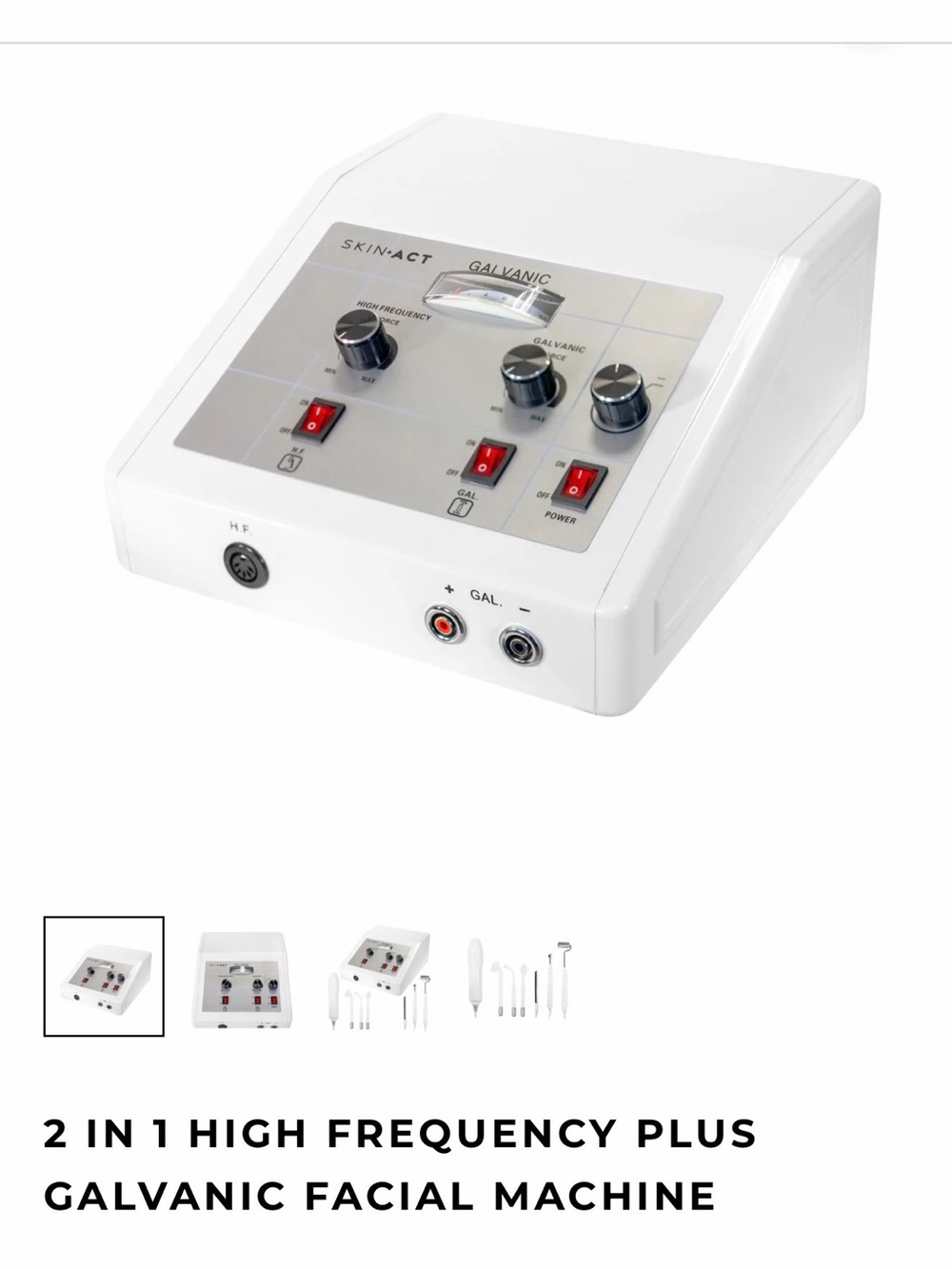 2 IN 1 HIGH FREQUENCY PLUS GALVANIC FACIAL MACHINE